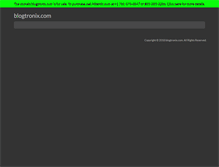 Tablet Screenshot of blogtronix.com